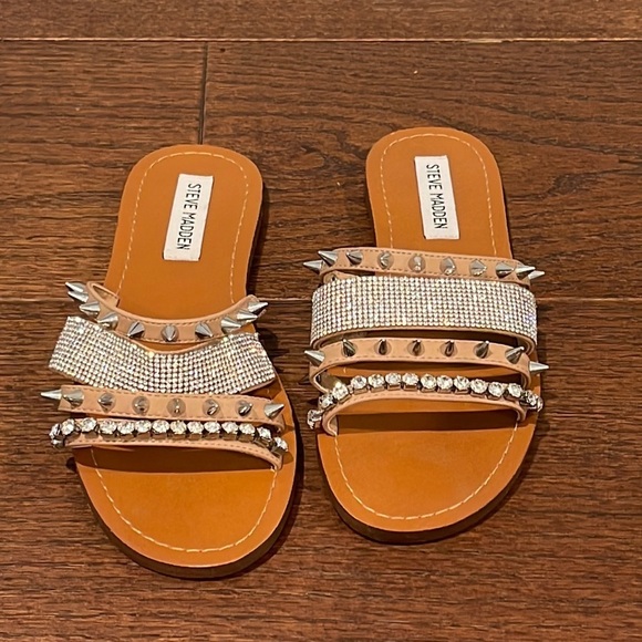 Steve Madden Women’s Flat Slide Sandals Size 6.5 - Picture 1 of 4